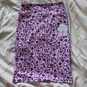 LuLaRoe Purple Floral Pencil Skirt